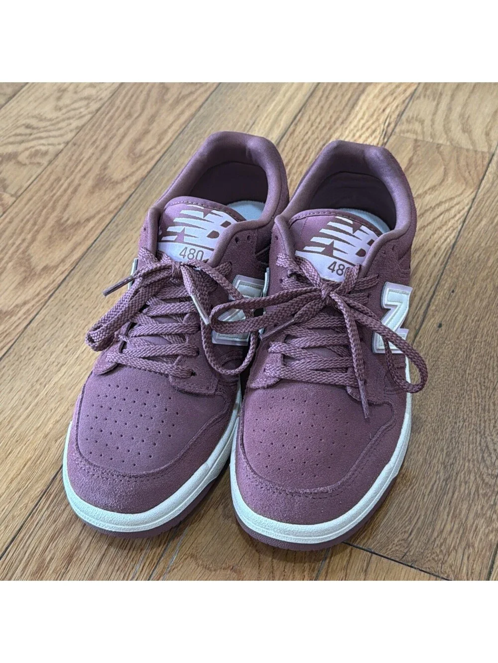 Women’s Size US 7.5 New Balance 480 Shoes Burgundy Pink Sneakers (L 7.5 / R 8.5